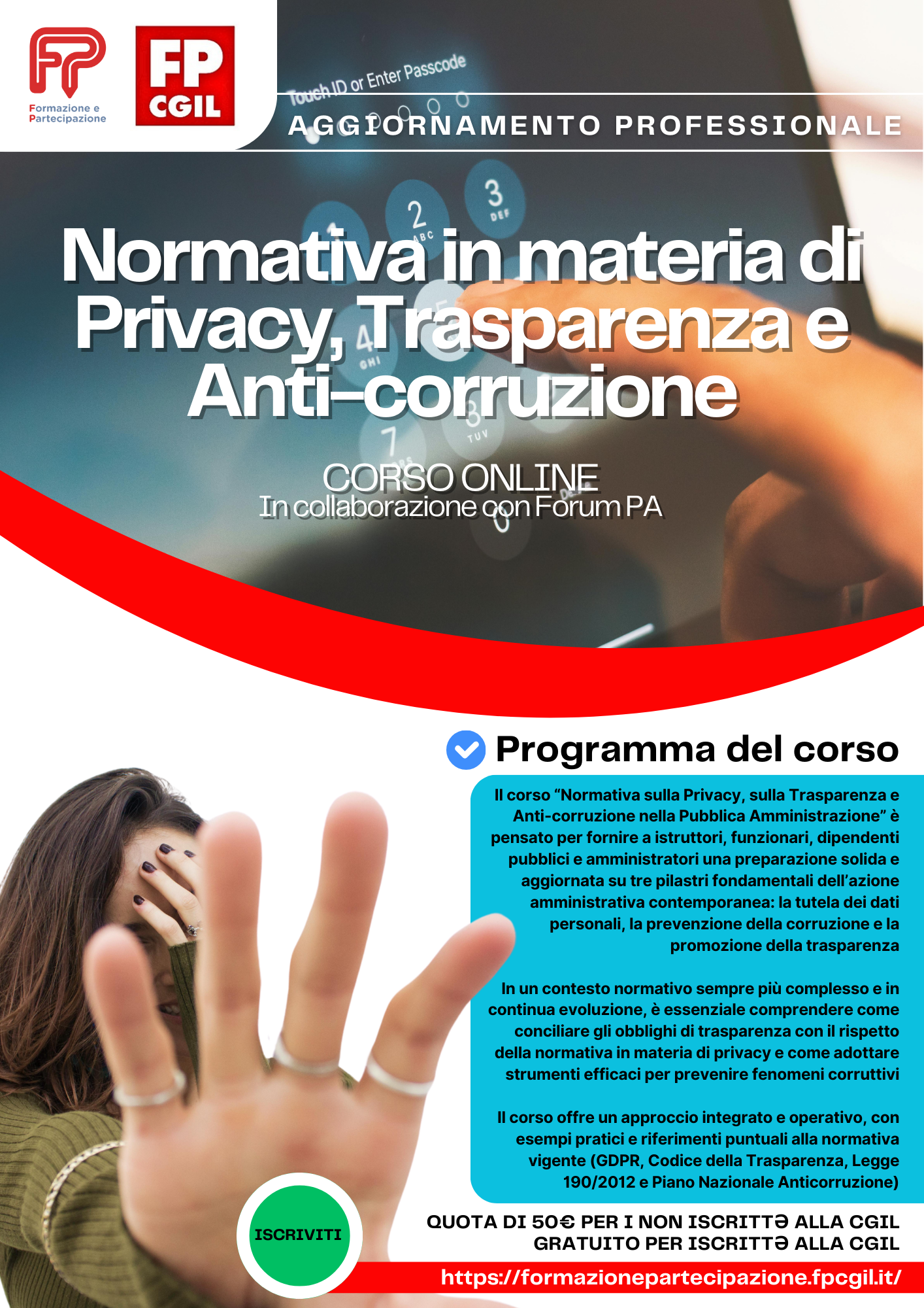 Normativa in materia di Privacy, Trasparenza e Anti-corruzione